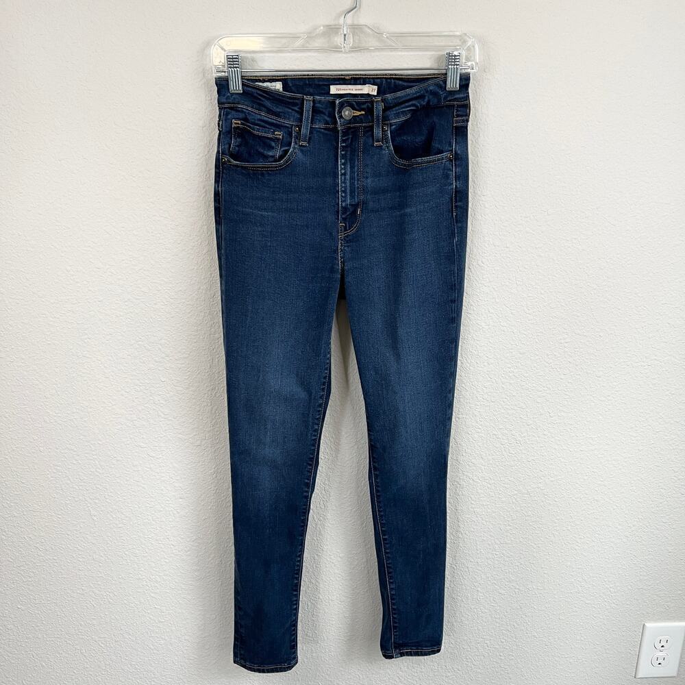 Levi's 721 Jeans Women's 27 High Rise Skinny Leg Dark Wash Stretch Denim Classic